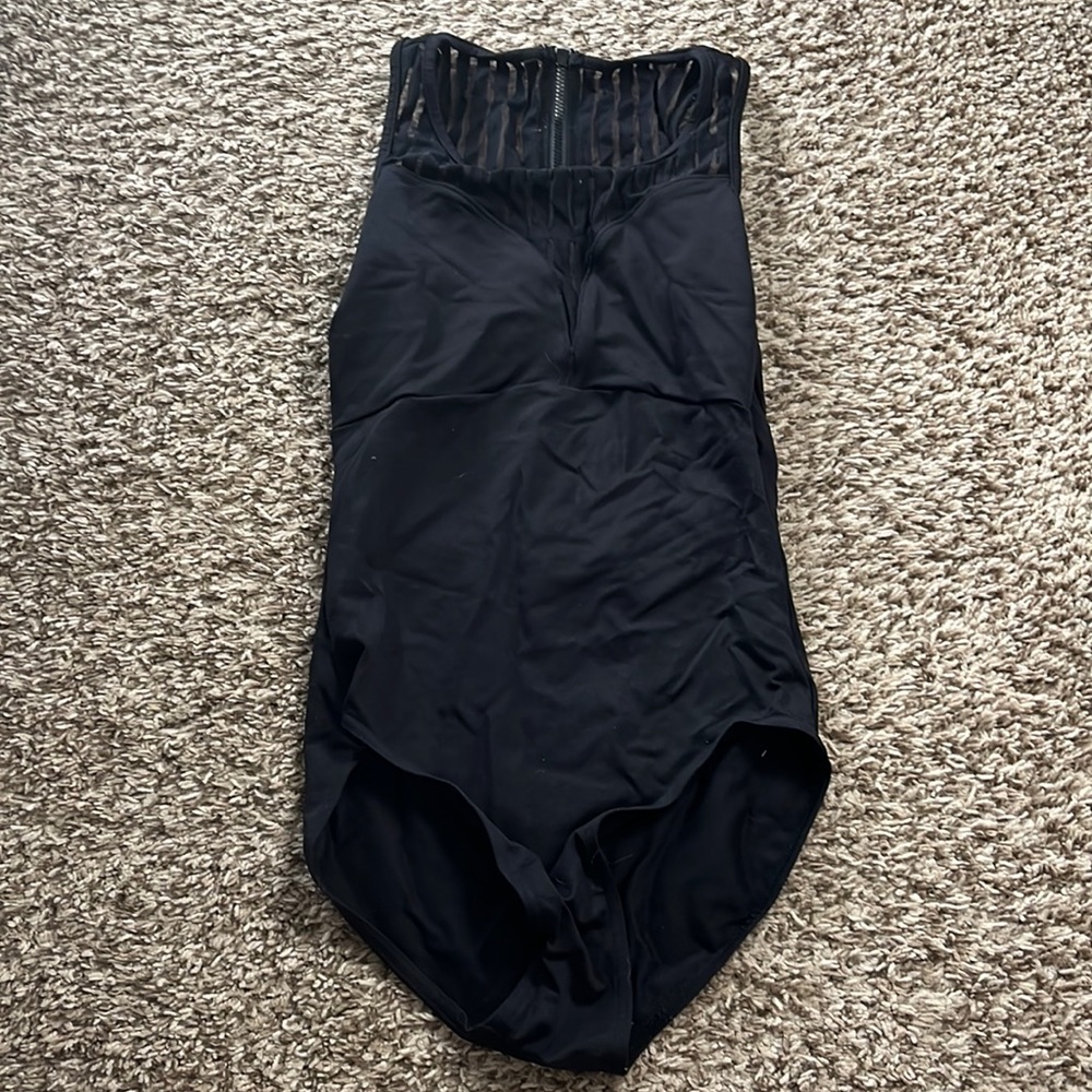 women’s black leotard